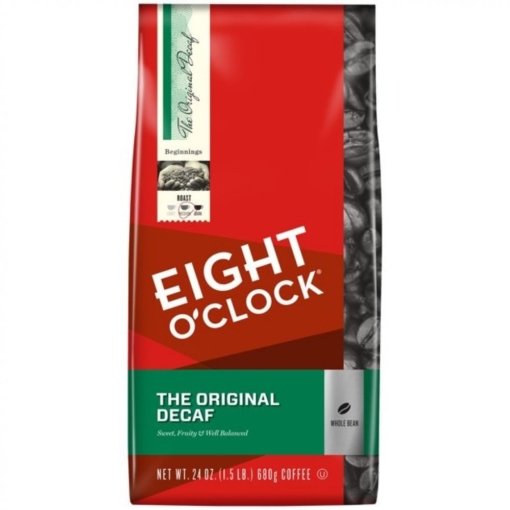 حبوب قهوة منزوعة الكافيين Eight O'Clock اورجنال حمصه متوسطه 680g